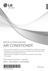 LG MULTI V ARNU76GB8D2 Installation Manual