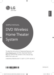 LG LHD655W Simple Manual