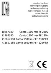 LDR Canto 1500 msr FF 120V Operating Instructions Manual
