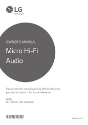 LG CMS2760F Owner's Manual