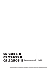 Husqvarna CS 2245 II Operator's Manual
