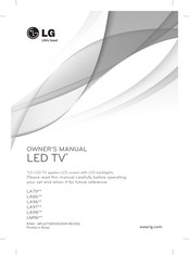 LG 65LA965 Series Owner's Manual