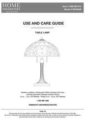 Home Decorators Collection HD7840B Use And Care Manual