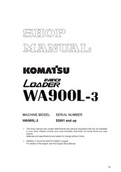 Komatsu Avance Loader WA900L-3 Shop Manual