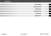 Honda ADV150 2021 Owner's Manual