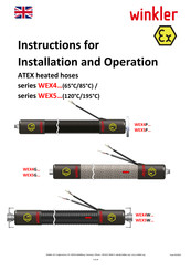 winkler WEX5G Series Instructions For Installation And Operation Manual