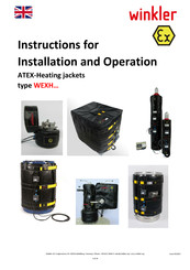 winkler WEXH Series Instructions For Installation And Operation Manual
