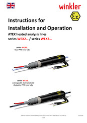winkler WEX3 Series Instructions For Installation And Operation Manual