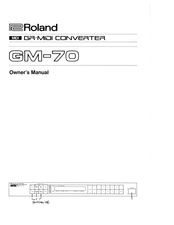 Roland GM-70 Owner's Manual