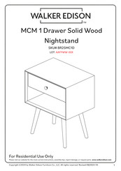 Walker Edison BR25MC1DWH Manual