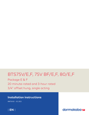 Dormakaba BTS80F Installation Instructions Manual