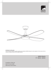 Eglo 20663301 Use & Care Manual