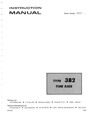Tektronix 3B2 TIME-BASE Instruction Manual
