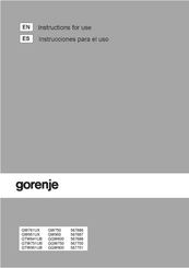 Gorenje GW900 Instructions For Use Manual