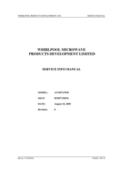 Whirlpool 853857158291 Service Info Manual