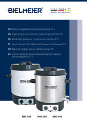BIELMEIER BHG 495 Operating Instructions Manual