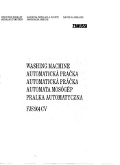 Zanussi FJS 904 CV Instruction Booklet