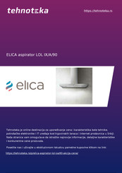 ELICA LOL IX/A/90 Instruction On Mounting And Use Manual