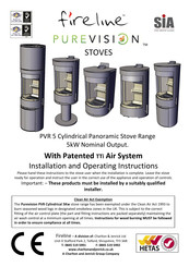 Fireline PUREVISION PVR 5 Installation And Operating Instructions Manual