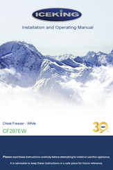 Iceking CF287EW Installation And Operating Manual