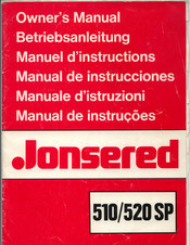 Jonsered 520 SP Owner's Manual