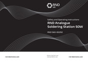 RND lab RND 560-0029 Safety And Operating Instructions Manual