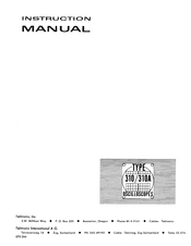 Tektronix 310A Instruction Manual