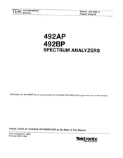 Tektronix 492AP Programmer's Manual