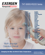 Exergen TemporalScanner TAT-5000S-RS232 Series Operation Manual