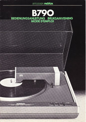 STUDER REVOX B790 Manual