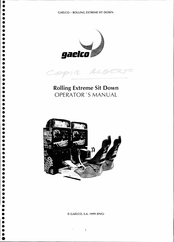 GAELCO Rolling Extreme Sit Down Operator's Manual