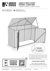 Absco Sheds 230813BK Manual