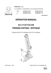 PRONAR WWT600 Operator's Manual