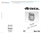 ARIETE Softy Ice Cream 634 Instructions Manual