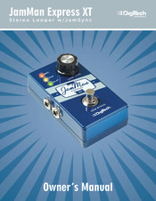 Harman DigiTech JamMan Express XT Owner's Manual