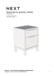 Next BRONX AN5853 Assembly Instructions Manual
