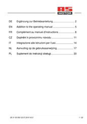 AS MOTOR AS 531/4T MK VarioPro Addendum To Operating Manual