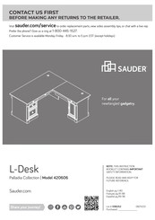 Sauder Palladia 420606 Manual