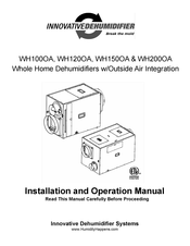 Innovative Dehumidifier WH120OA Installation And Operation Manual