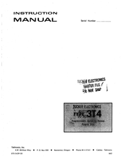 Tektronix 3T4 Instruction Manual