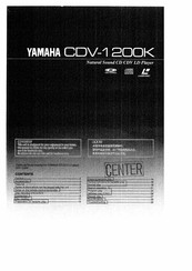 Yamaha CDV-1200K Manual