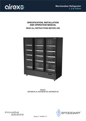 STODDART AIREX AXR.MEUR.2D Specification, Installation And Operation Manual