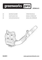 GreenWorks Pro BPB80L421 Operator's Manual