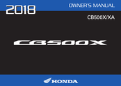 Honda GB500X 2018 Owner's Manual