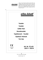 EFBE-SCHOTT TO 601 Operating Instructions Manual