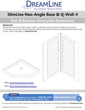 Dreamline SlimLine Neo-Angle Base Installation Instructions Manual