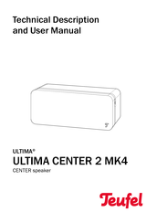 Teufel ULTIMA CENTER 2 MK4 Technical Description And User Manual