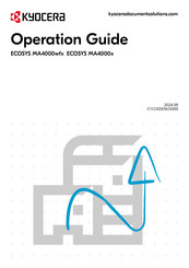 Kyocera ECOSYS MA4000x Operation Manual