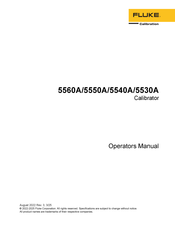 Fluke 5530A Operator's Manual