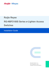 Ruijie Reyee RG-NBF2100S Series Installation Manual